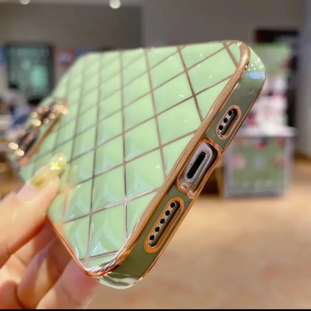 Brand new Apple IPhone 14 Pro Max Quilted Green Grass Soft Silicone Phone case